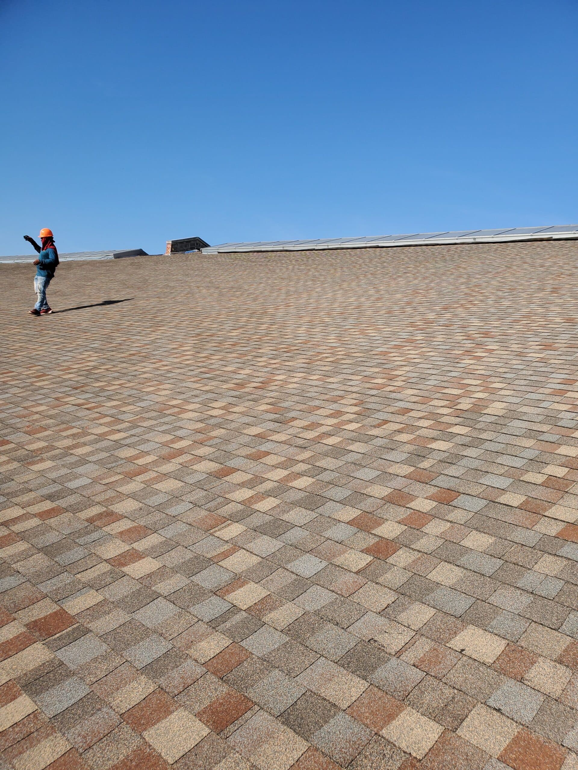 Completed residential roof