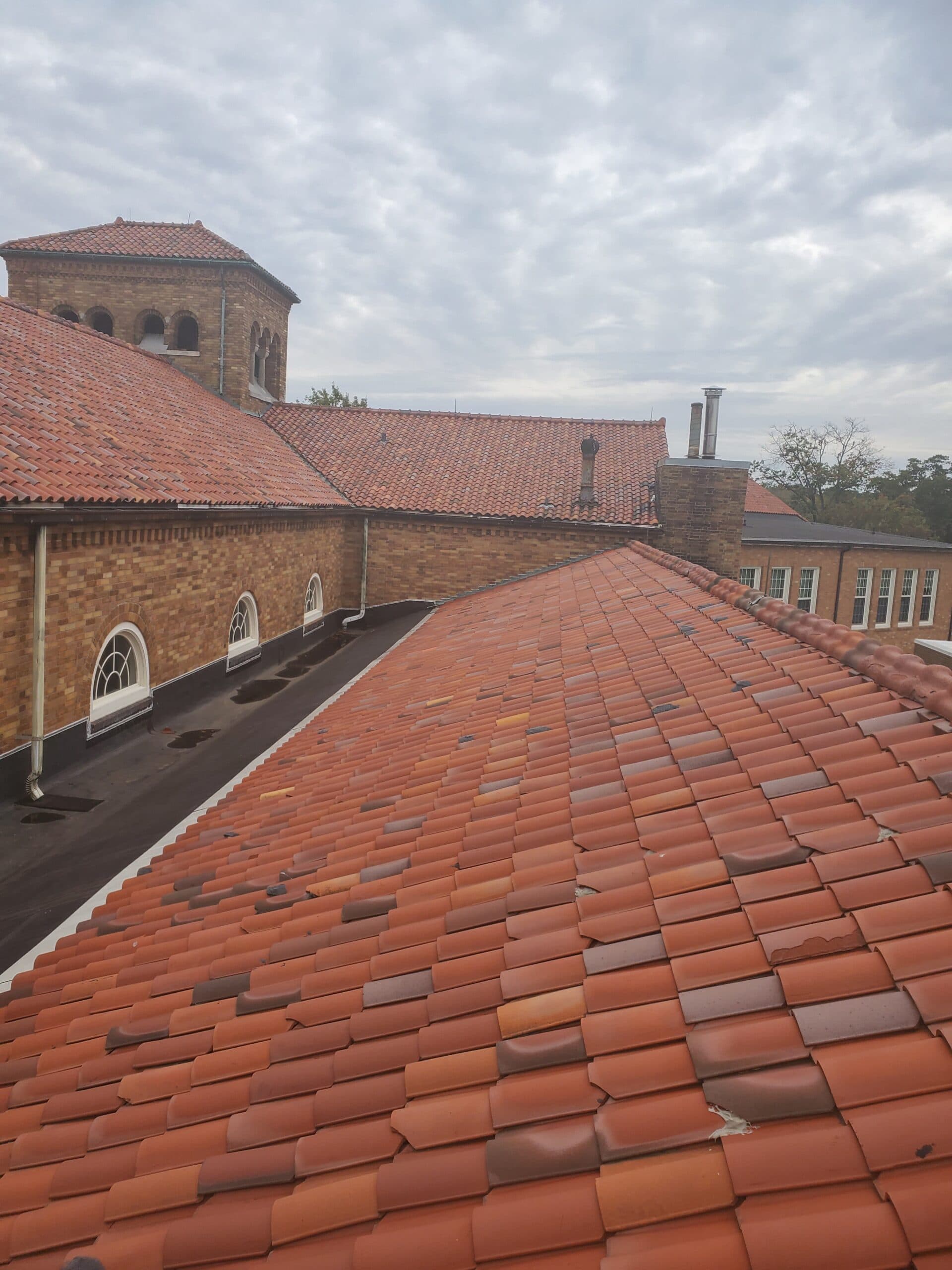 Roofing job in progress