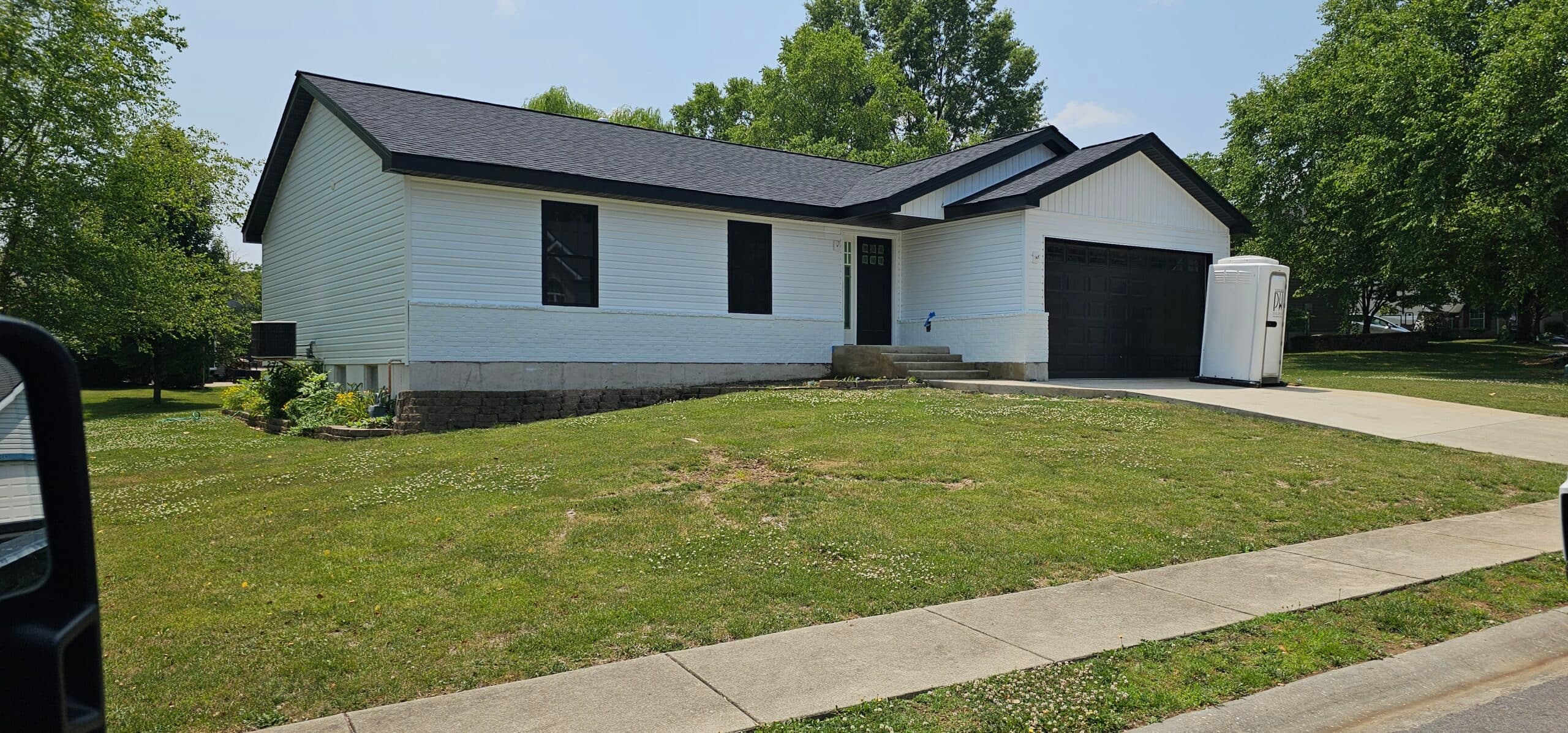 Completed roofing project