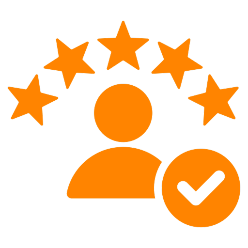 Customer satisfaction icon representing quality construction services.