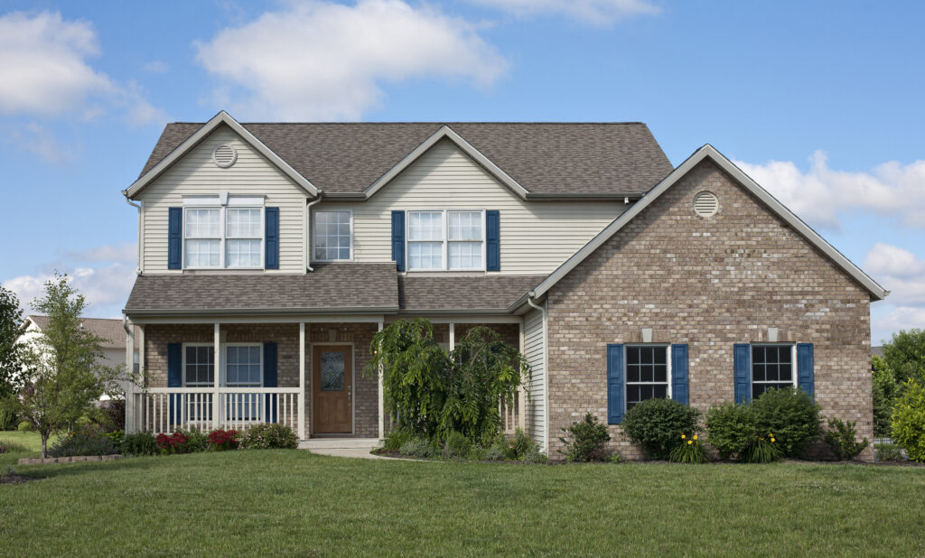 Outside view of a suburban house