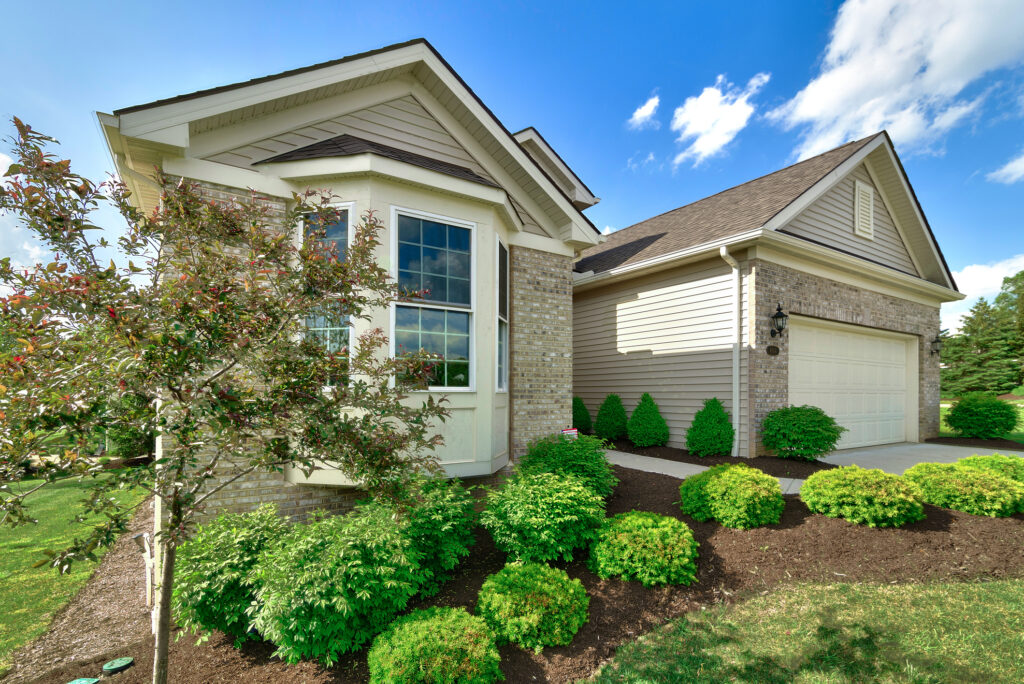 House with brown and white exterior